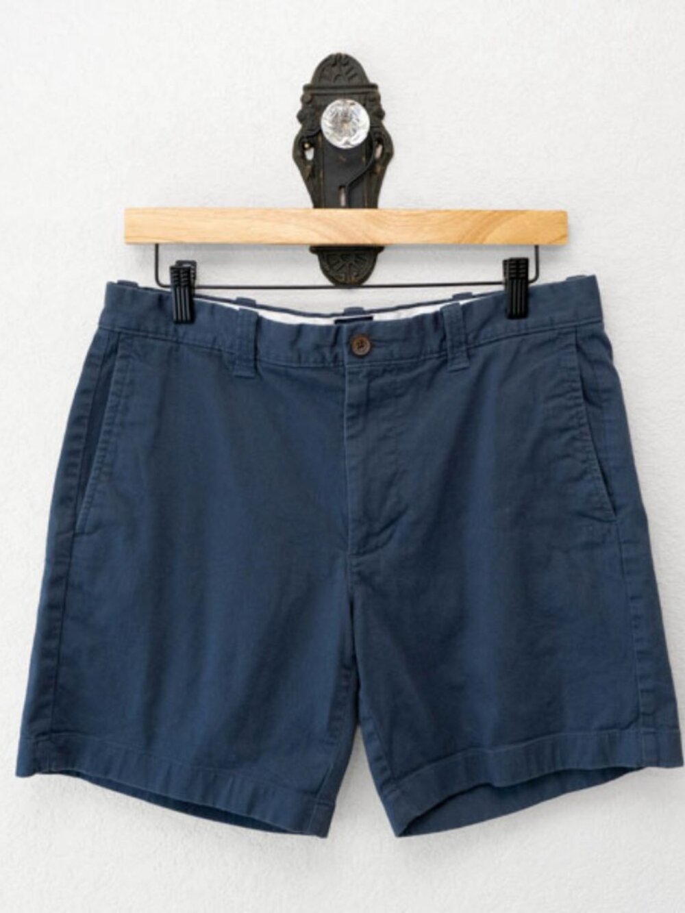 J Crew Mens Navy Chino Shorts 7 Inch Inseam Size 31 Casual Preppy Summer